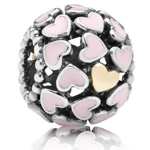 Pandora Abundance of Love Charm with Pink Enamel